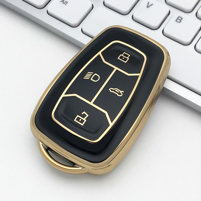Carsine TATA Car Key Case Golden Edge black