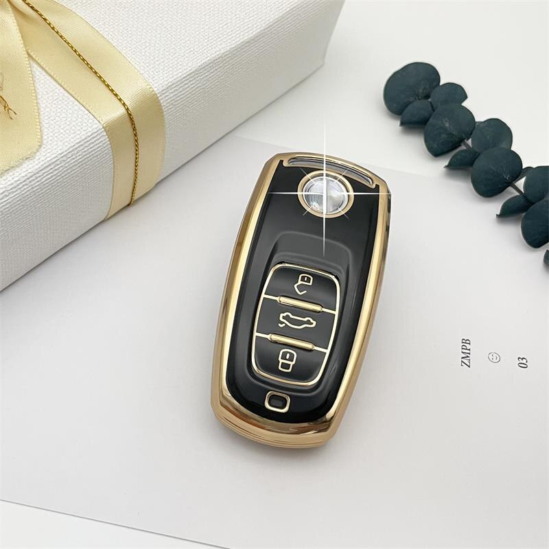 Carsine Volkswagen Car Key Case Rhinestones Keychain Black / Key case