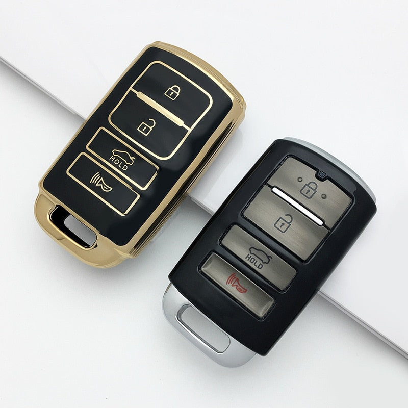 Carsine Kia Car Key Case Golden Edge