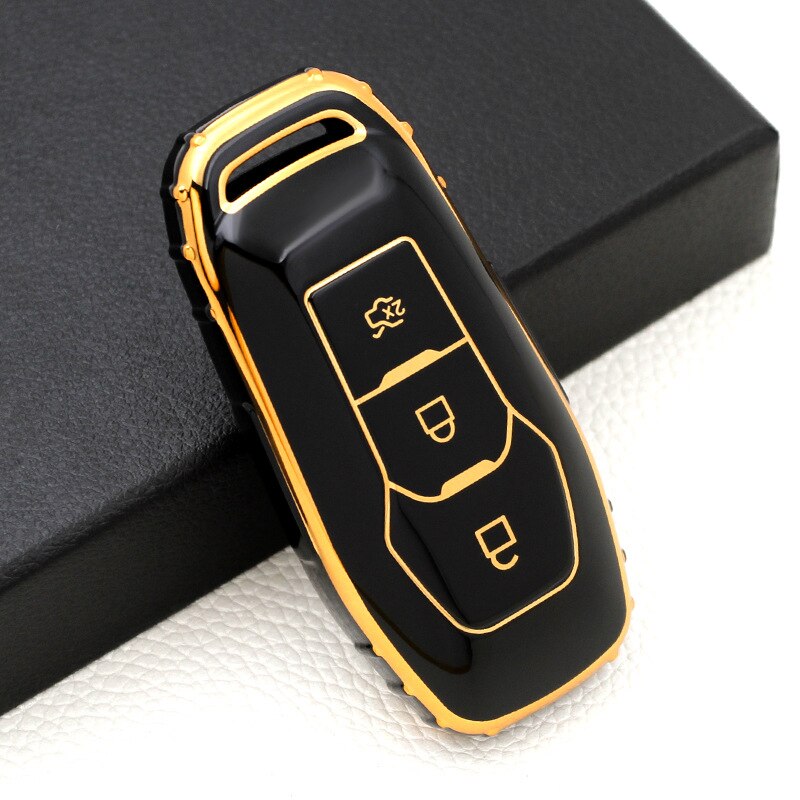 Carsine Ford Car Key Case Golden Edge Black / Key case