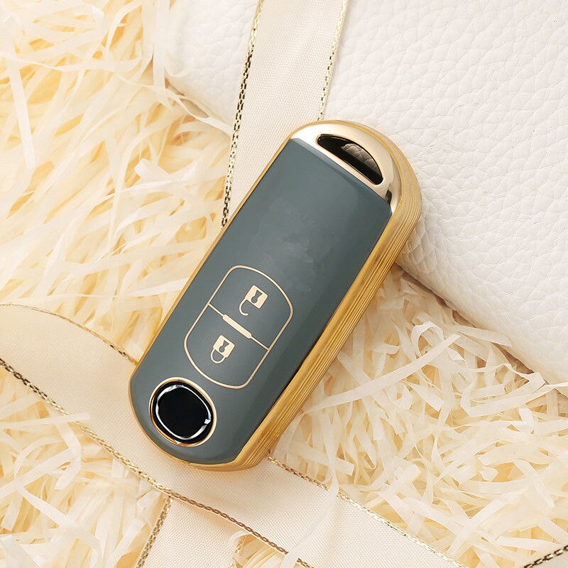 Carsine Mazda Car Key Case Golden Edge A / Grey / Key case