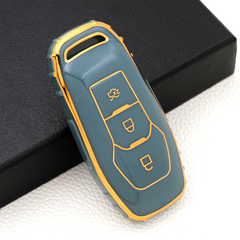 Carsine Ford Car Key Case Golden Edge Grey / Key case