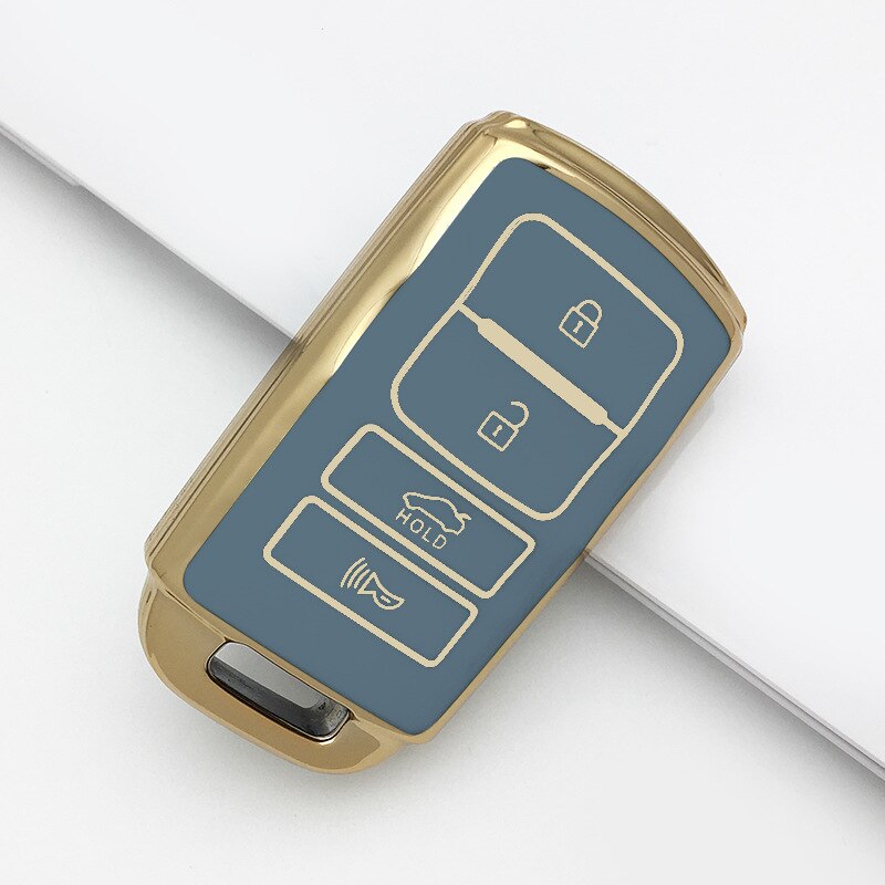 Carsine Kia Car Key Case Golden Edge Grey