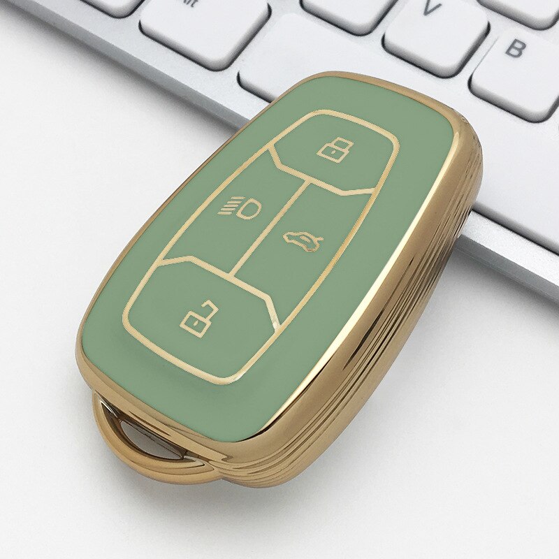 Carsine TATA Car Key Case Golden Edge green