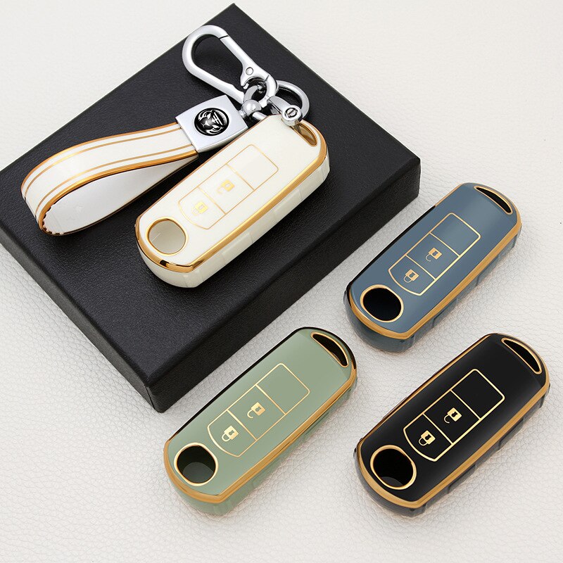 Carsine Mazda Car Key Case Golden Edge