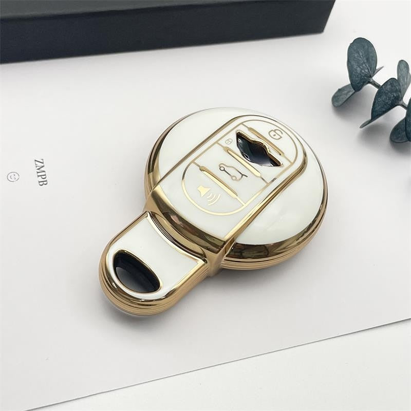 Carsine BMW Mini Car Key Case Golden Edge