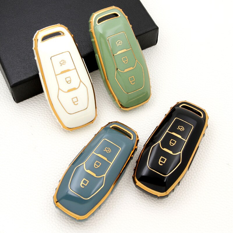 Carsine Ford Car Key Case Golden Edge