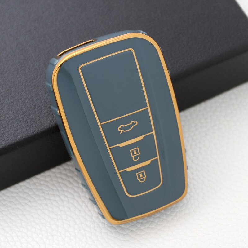 Carsine Toyota Car Key Case Golden Edge Grey / Key case