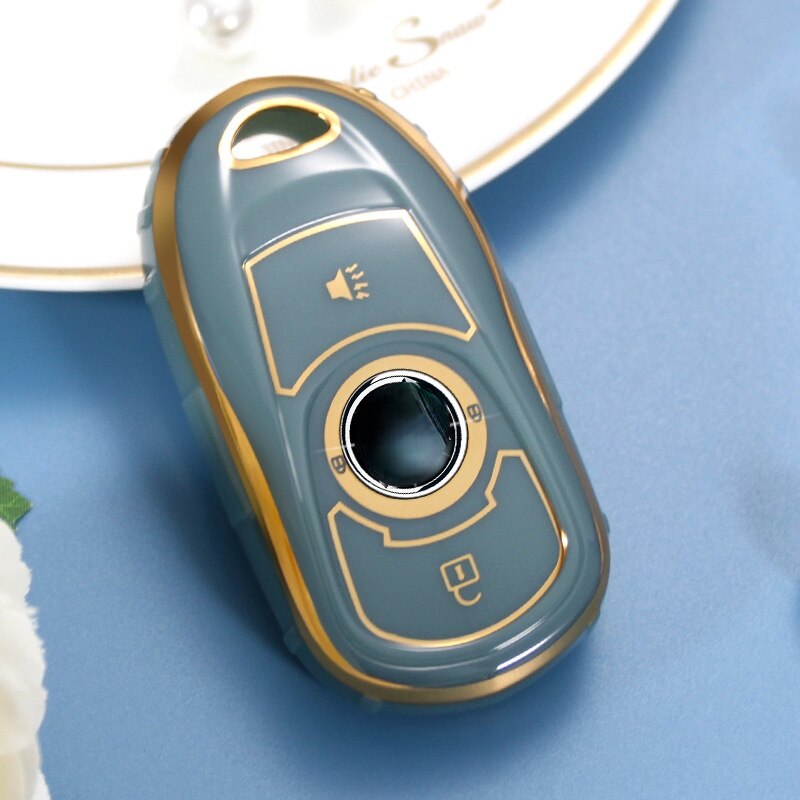 Carsine Buick Car Key Case Golden Edge Grey / Key case