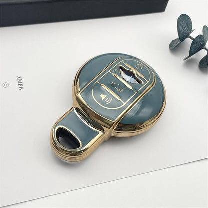 Carsine BMW Mini Car Key Case Golden Edge Grey / Key case
