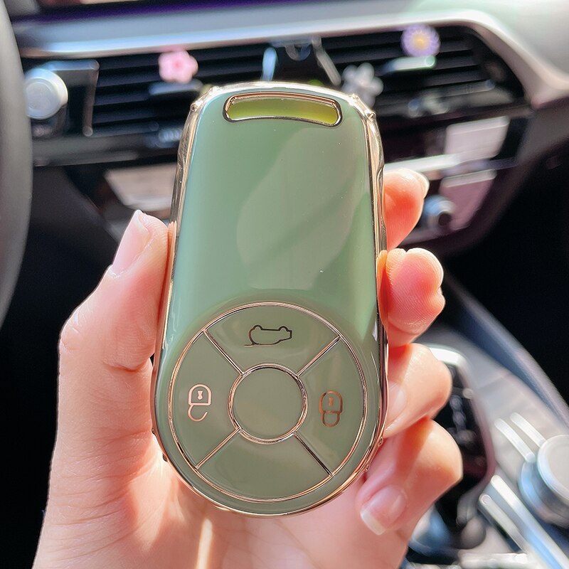 Carsine GWM Car Key Case Golden Edge Green / Key case