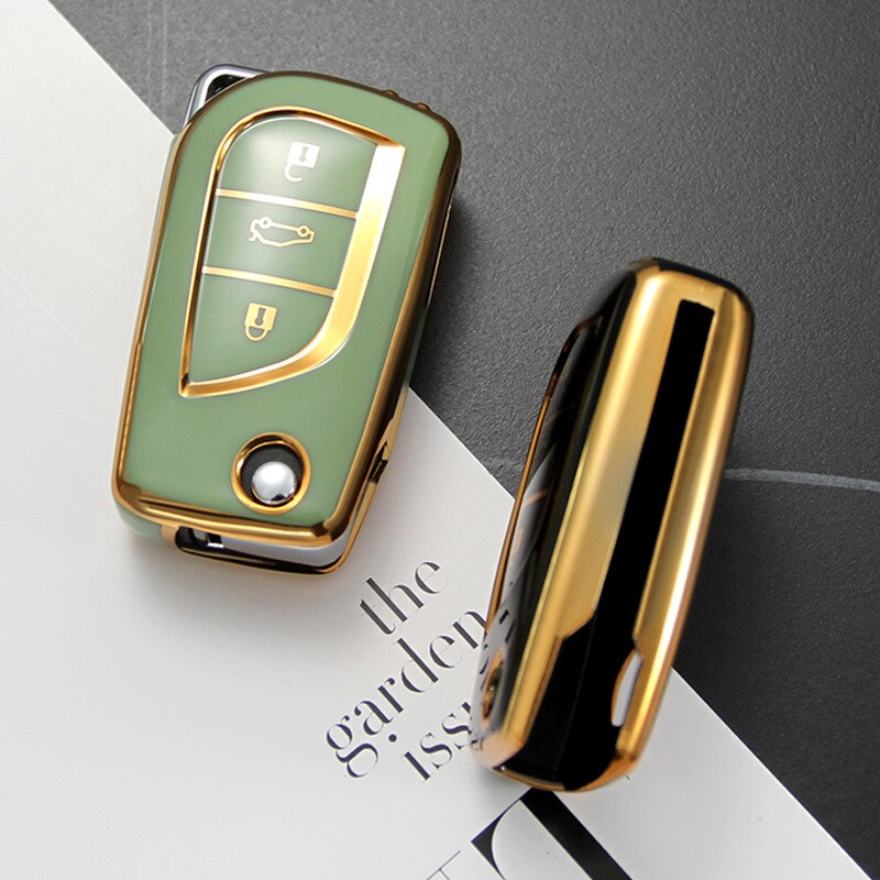 Carsine Toyota Car Key Case Golden Edge