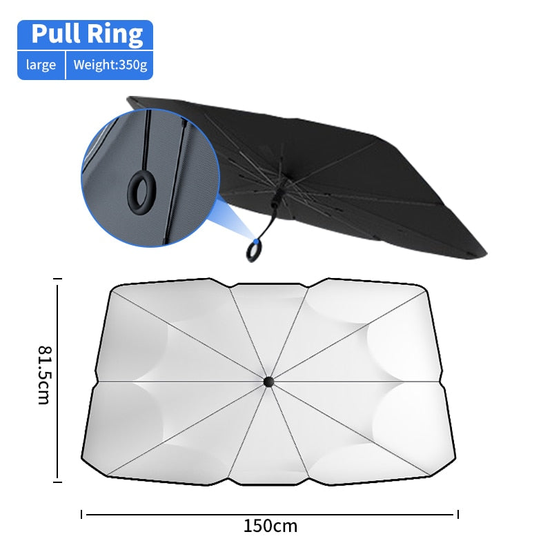 Carsine Car Windshield Foldable Parasol pull ring L