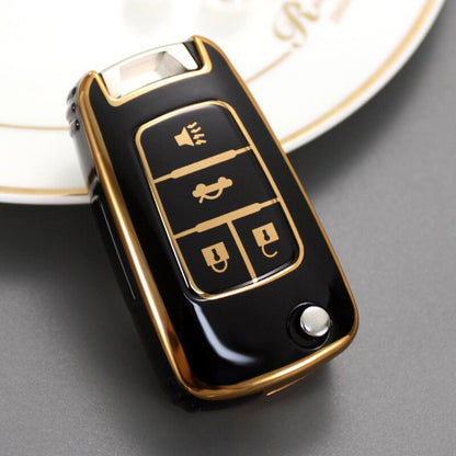 Carsine Chevrolet Buick Car Key Case Golden Edge Black / Key case
