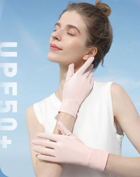 women's summer sun protection and UV protection gloves