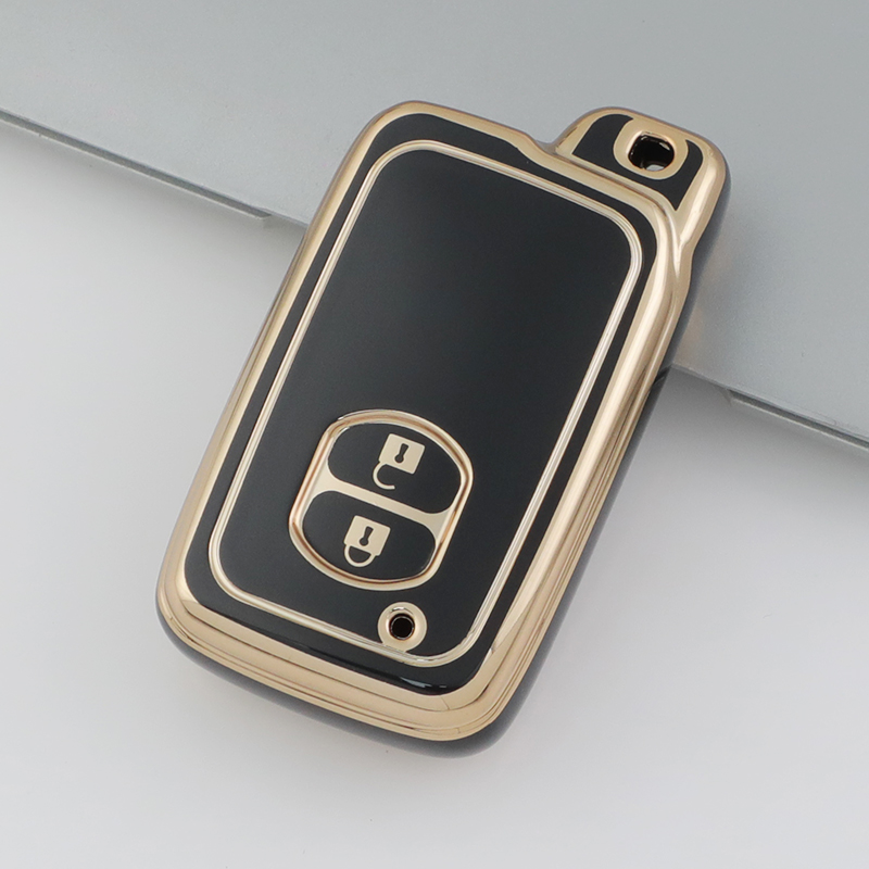 Carsine Toyota Car Key Case Golden Edge Black / Key case