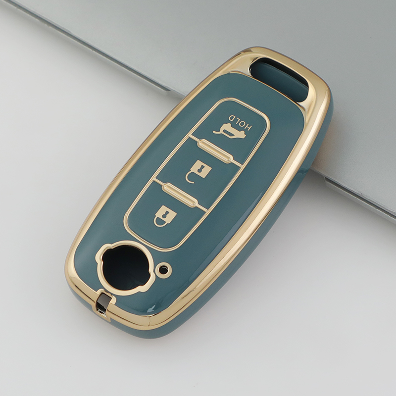 Carsine Nissan Car Key Case Golden Edge Grey / Key case