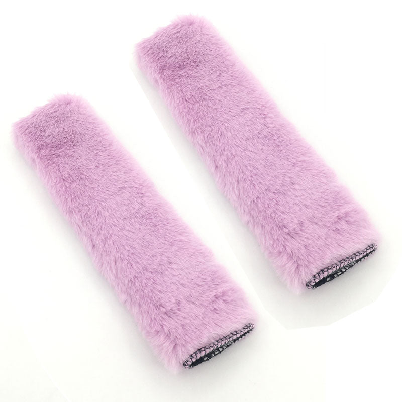 Carsine Plush Seat Belt Cover 2 Pack Light purple