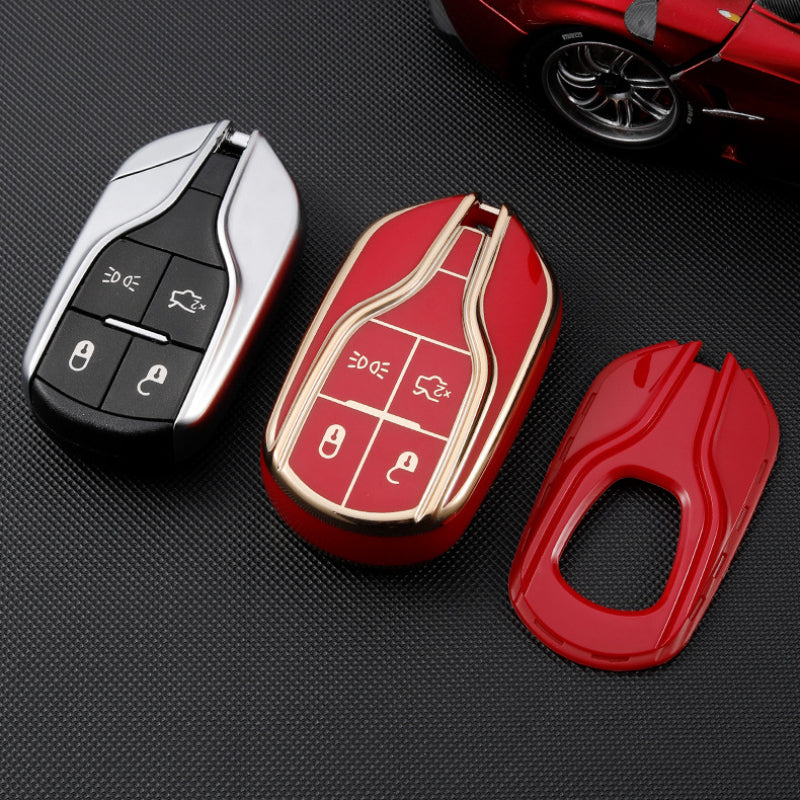 Carsine Maserati Car Key Case Golden Edge