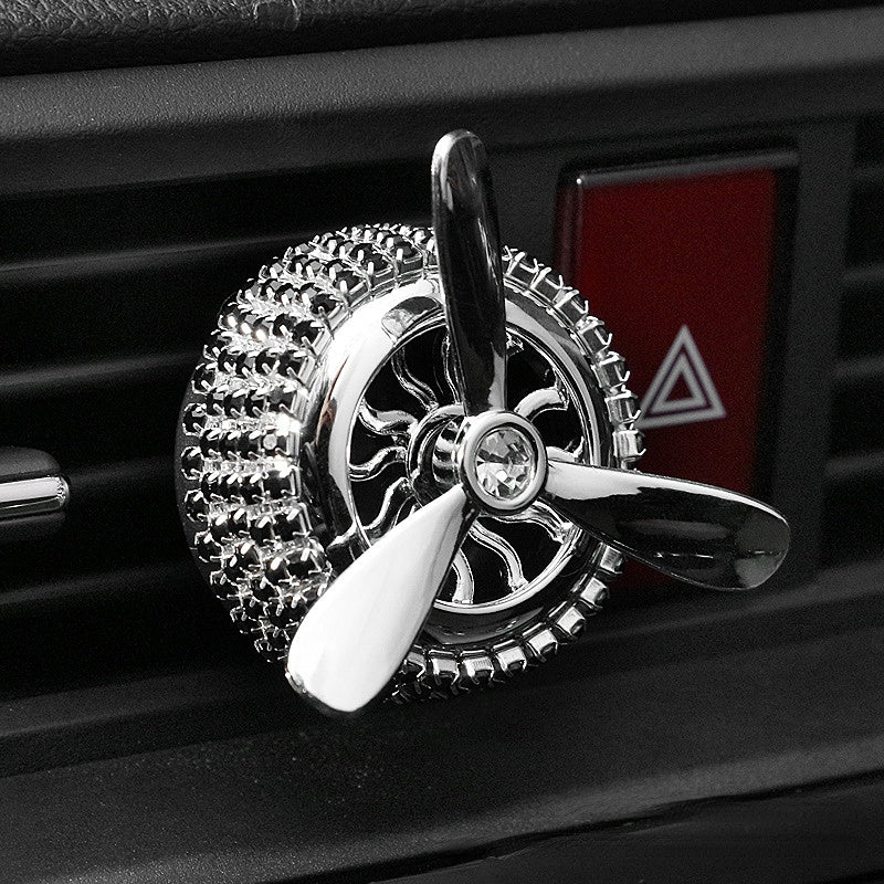 Carsine Rhinestone car air outlet aromatherapy holder Silver black