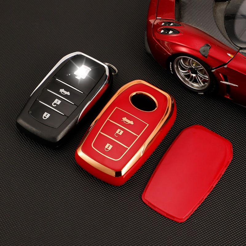 Carsine Toyota Car Key Case Golden Edge