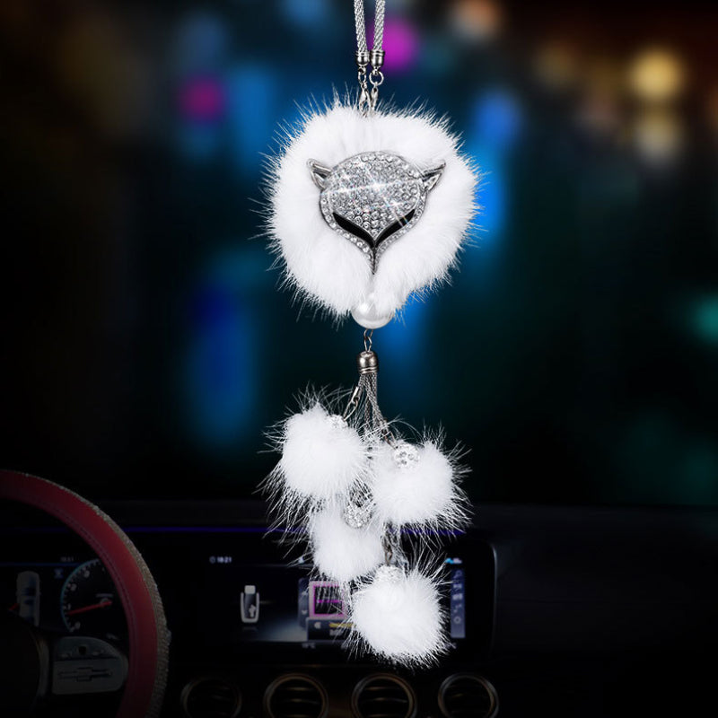 Carsine Car rearview mirror pendant fox Ball