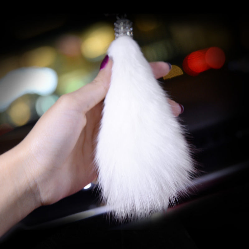 Carsine Car rearview mirror fluff pendant