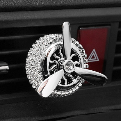 Carsine Rhinestone car air outlet aromatherapy holder Silver