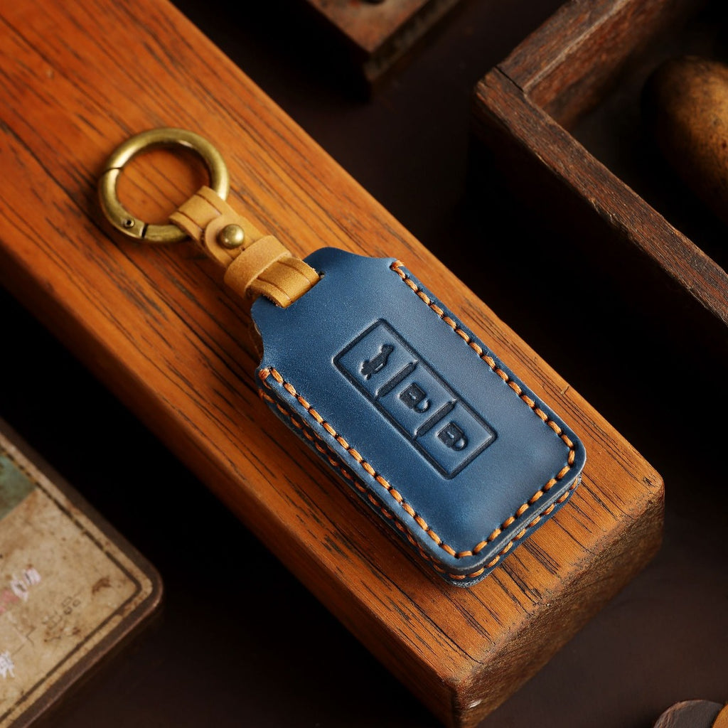 Mitsubishi Autoschlüsselhülle aus Leder mit 3 Tasten