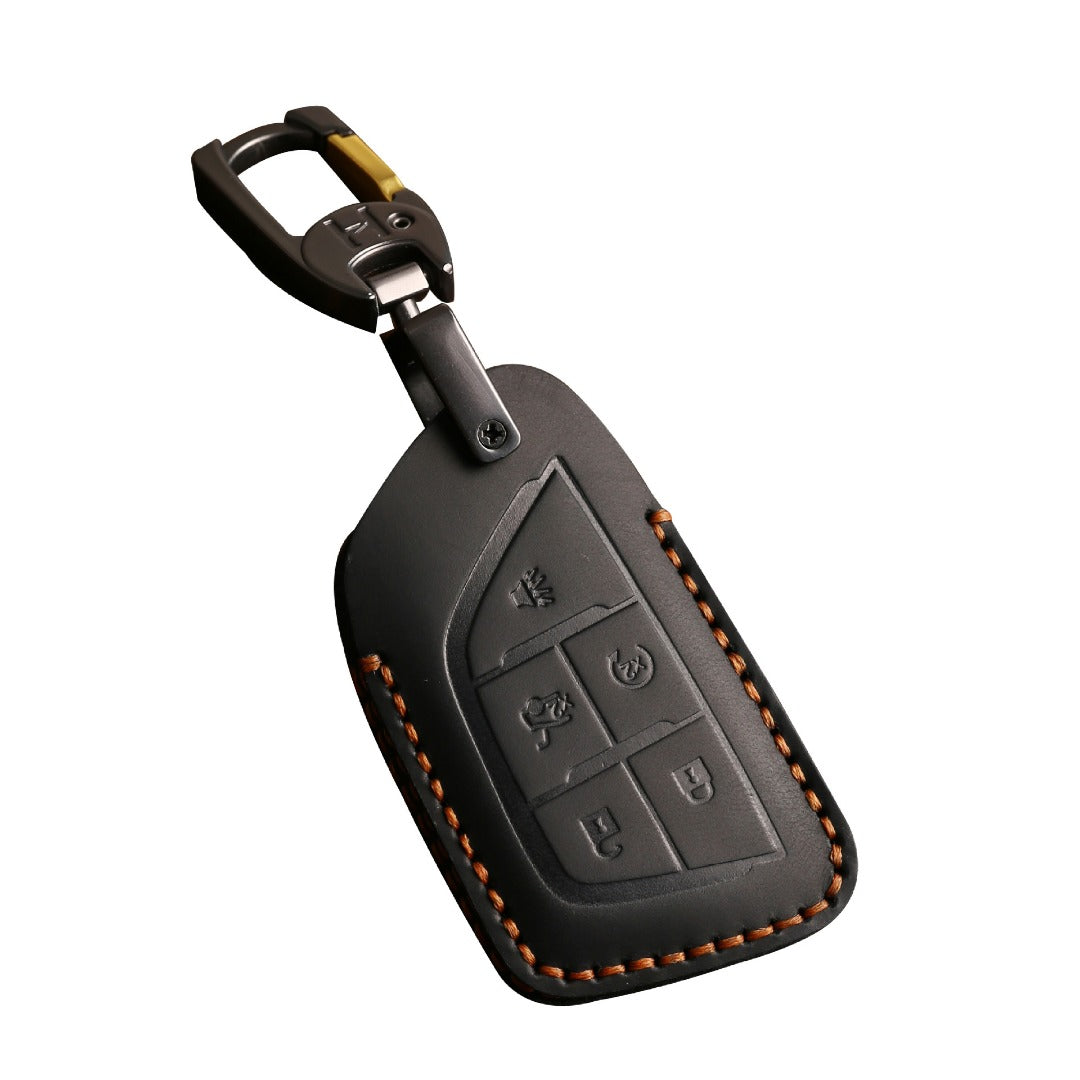 Cadillac CT5 CT4 Leather Car Key Cover 5,6 Button