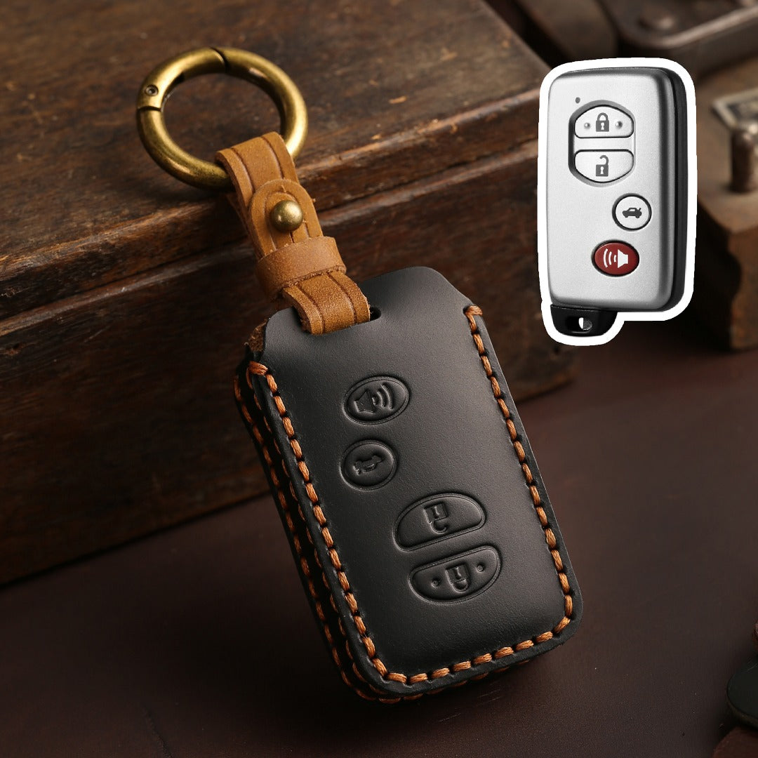 Toyota Camry Highlander Crown Leather Car Key Cover 3,4 Button