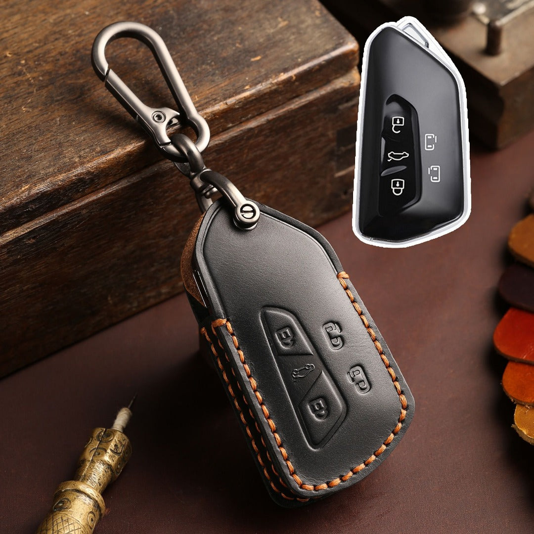 Volkswagen Golf 8 Touron ID6X ID4X ID6 Leather Car Key Cover 3,5 Button