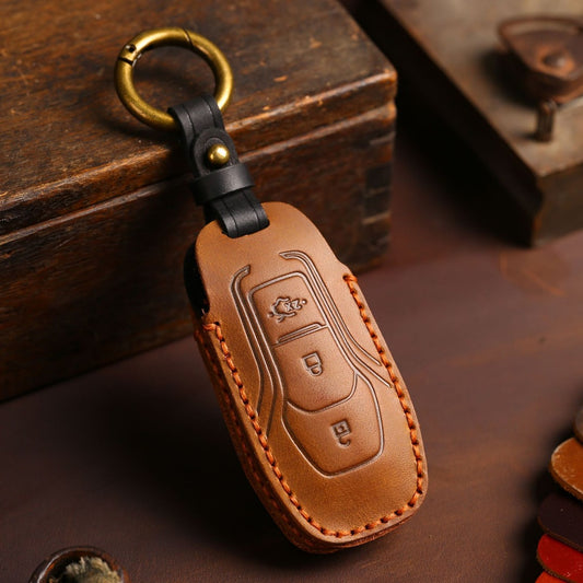 Ford Escort Mondeo EcoSport Edge Mustang Explorer Leather Car Key Cover 3,4,5 Button