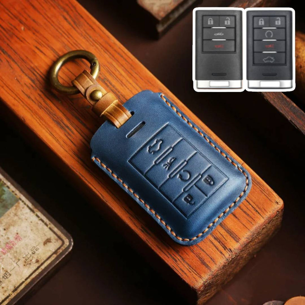 Cadillac Leder-Autoschlüsselhülle mit 4,5 Tasten