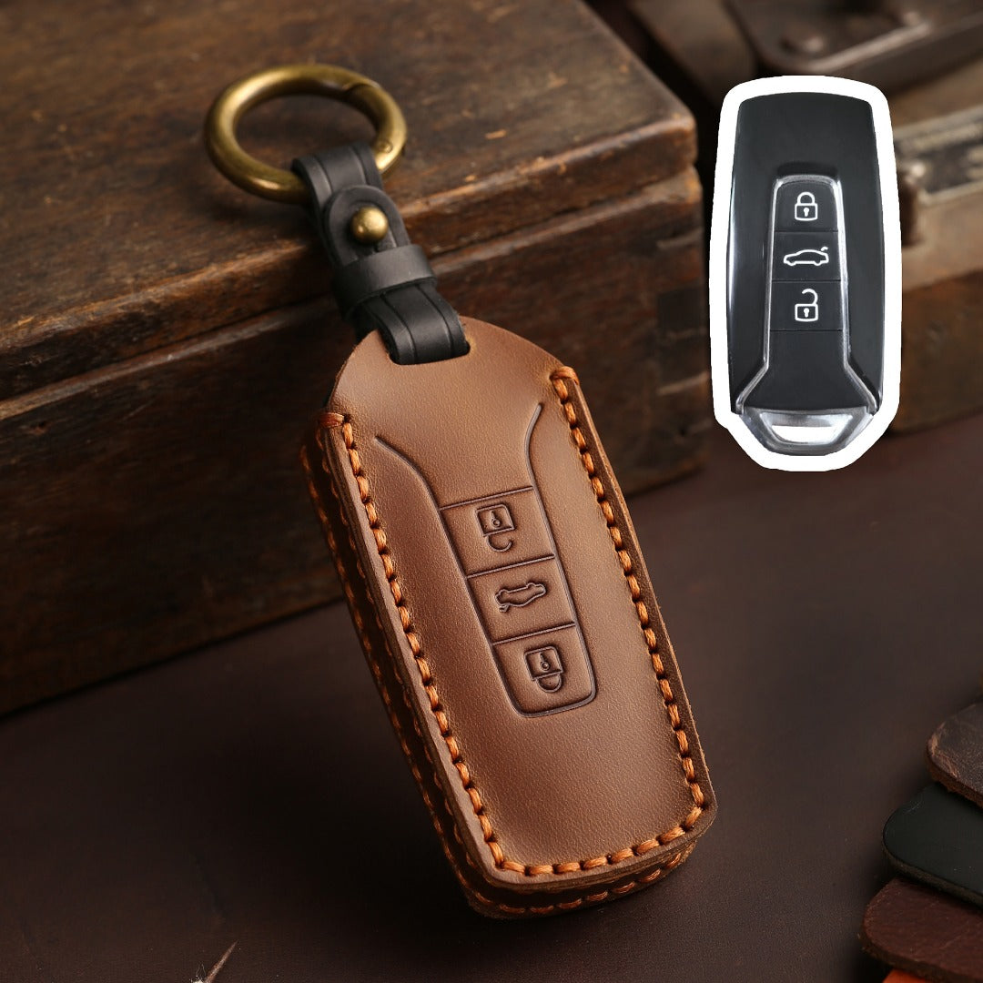 Volkswagen Touareg Leather Car Key Cover 3 Button