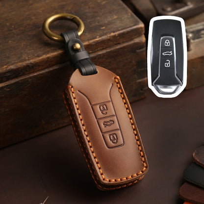 Volkswagen Touareg Leather Car Key Cover 3 Button