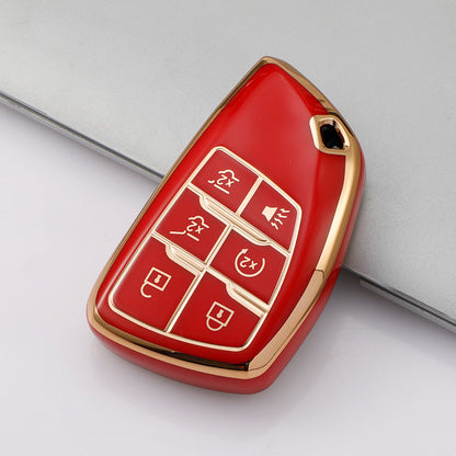 Carsine Chevrolet Car Key Case Golden Edge Red / Key case