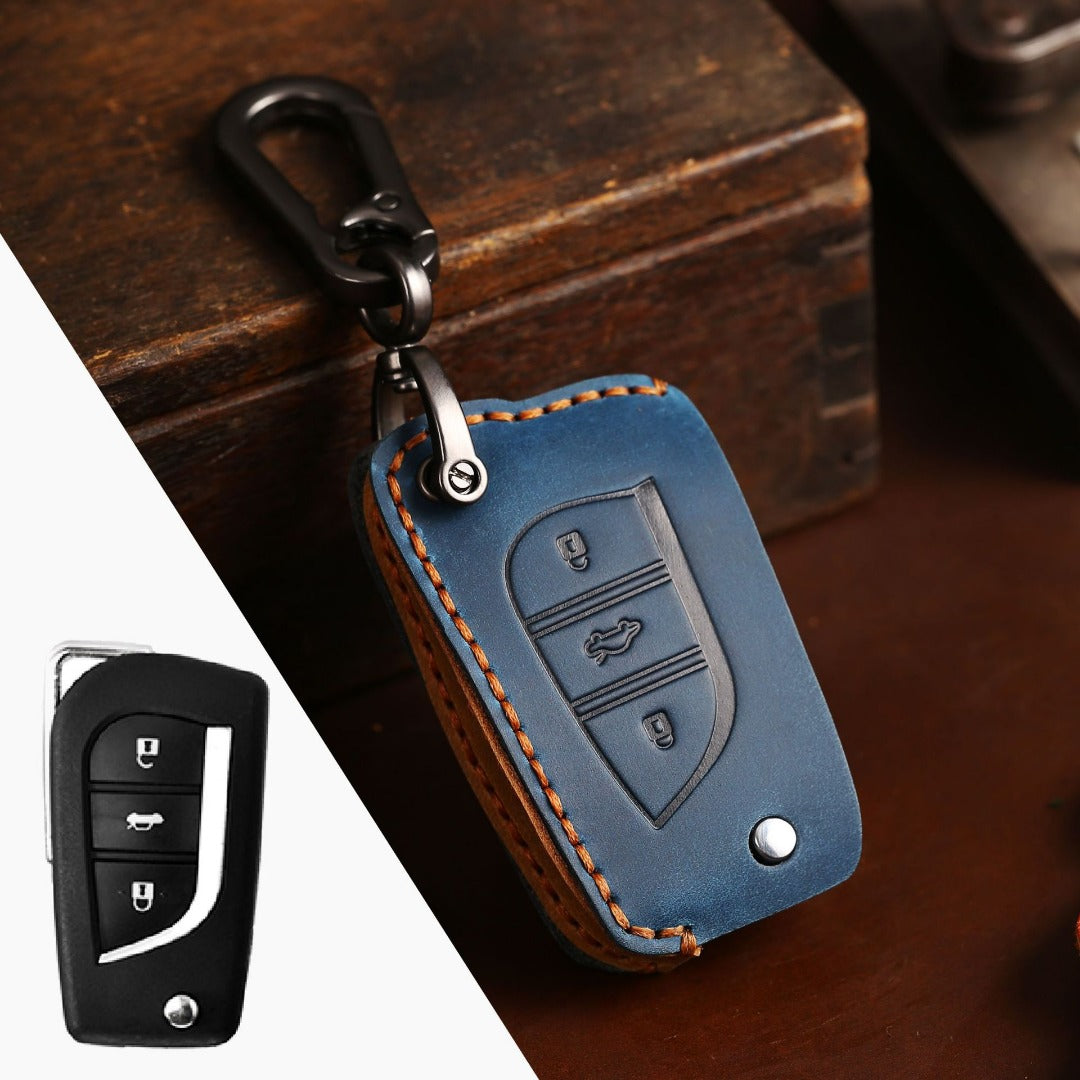 Toyota Leather Car Key Cover 3 Button