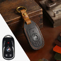 Carsine Buick GL8 GL6 Leather Car Key Cover 4,5,6 Button Black / 4 Button