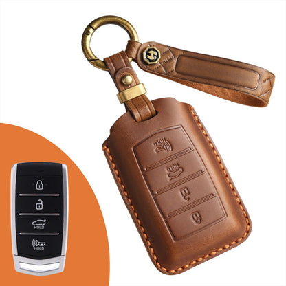 Genesis Leather Car Key Cover 4 Button