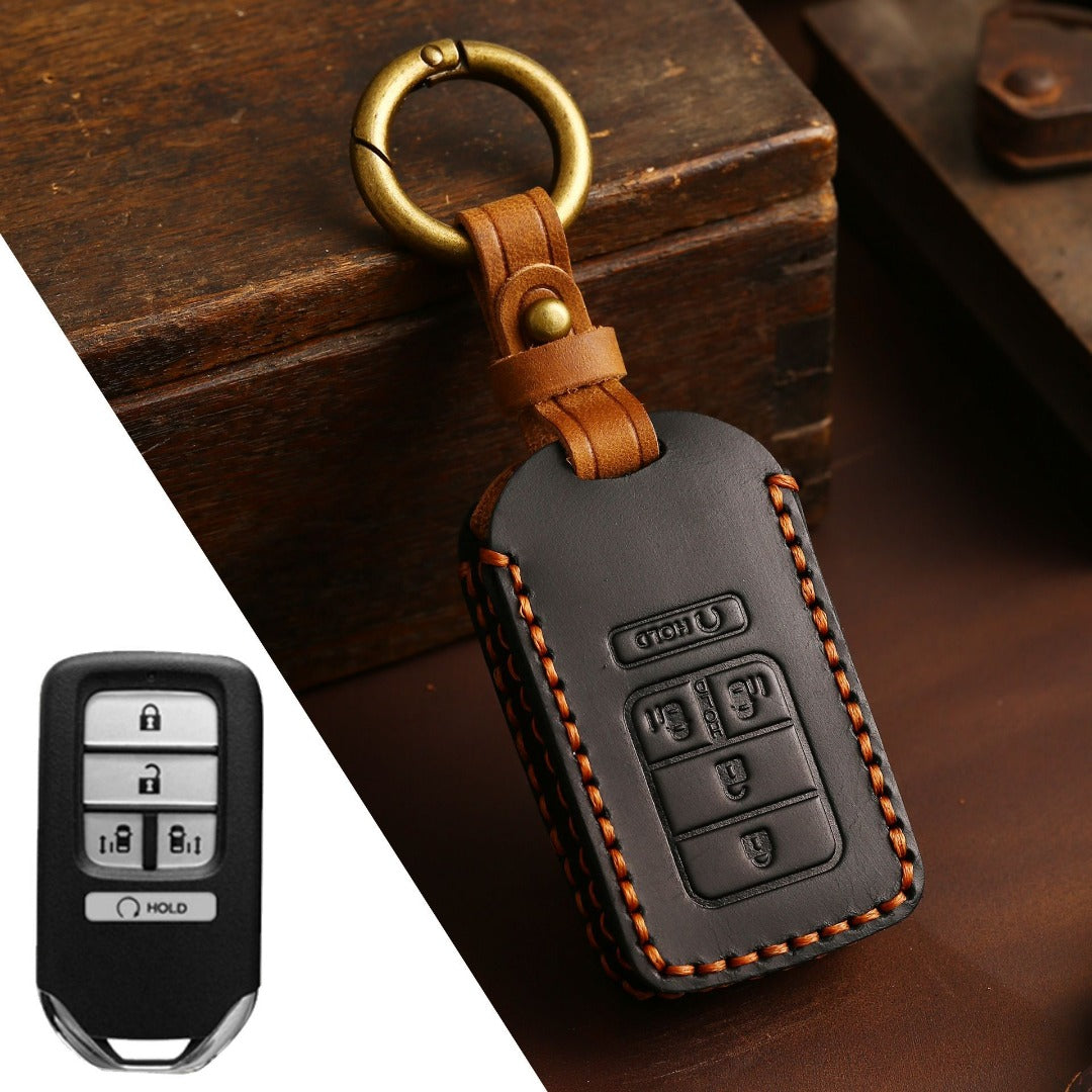 Honda CRV Lingpai XRV Civic Odyssey Elysion Accord Guandao Fit Leather Car Key Cover 2,3,4,5,6 Button