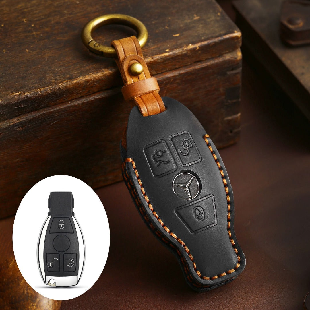 Mercedes Benz Leather Car Key Cover 2,3 Button