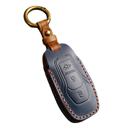 Ford Escort Mondeo EcoSport Edge Mustang Explorer Leather Car Key Cover 3,4,5 Button