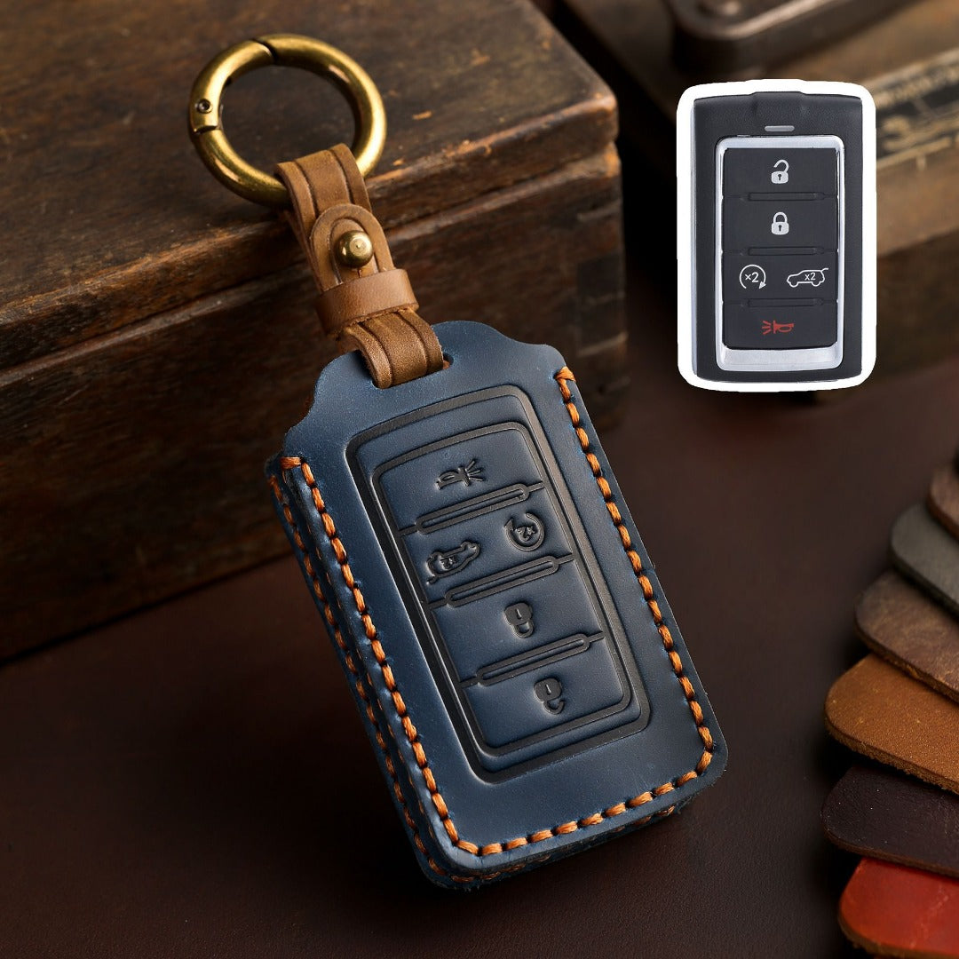 Jeep Leather Car Key Cover 5,6 Button