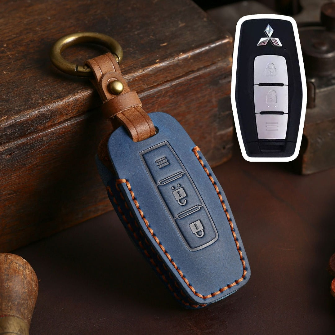 Mitsubishi Leather Car Key Cover 2,3 Button