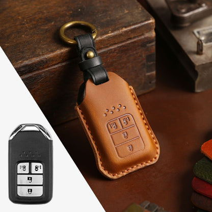 Honda CRV Lingpai XRV Civic Accord Guandao Fit Leather Car Key Cover 2,3,4,5,6 Button