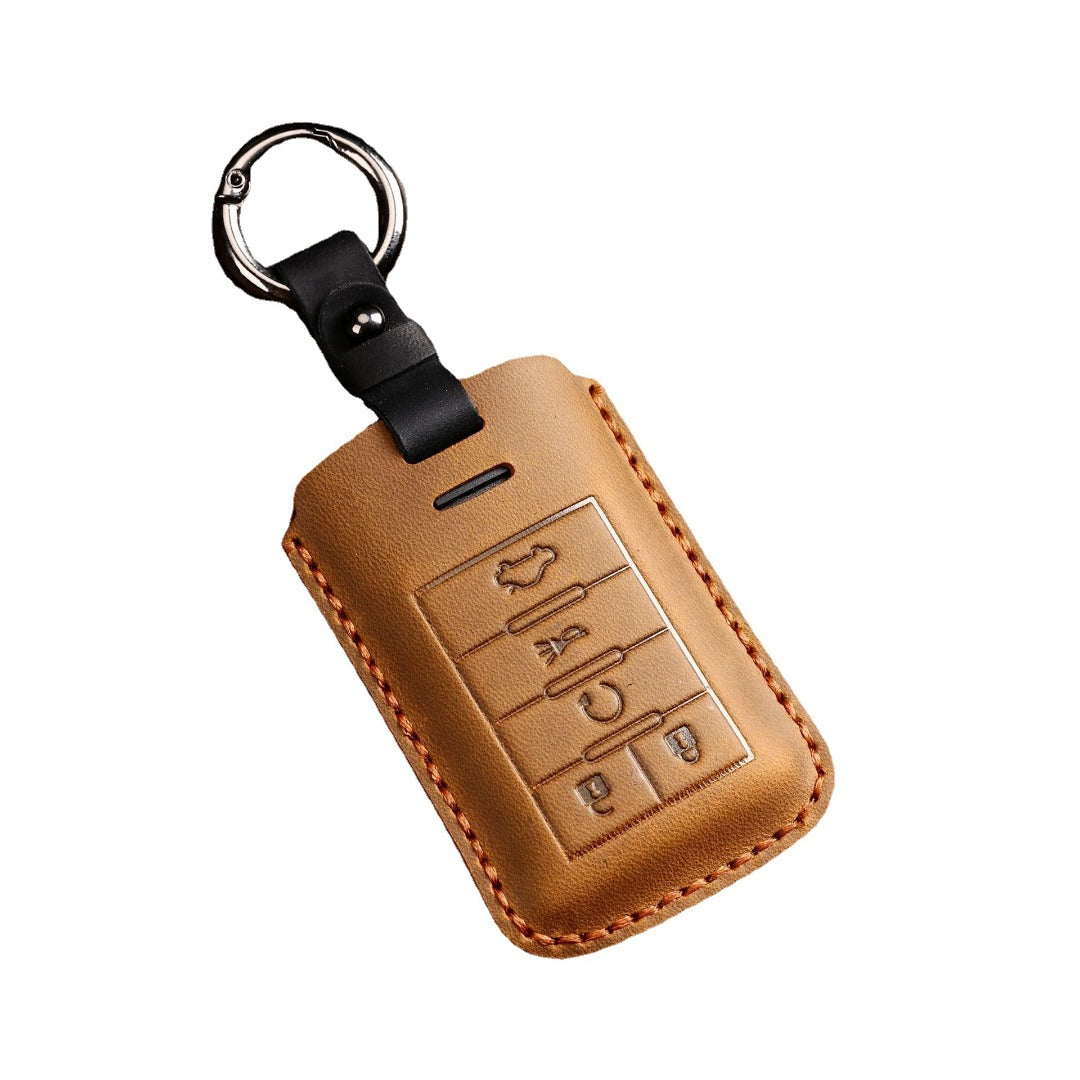 Cadillac Leather Car Key Cover 4,5 Button