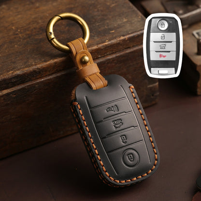 Kia K3 K4 K5 Kx3 kx57 Leather Car Key Cover 3,4 Button