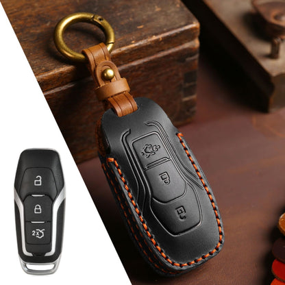 Ford Escort Mondeo EcoSport Edge Mustang Explorer Leather Car Key Cover 3,4,5 Button