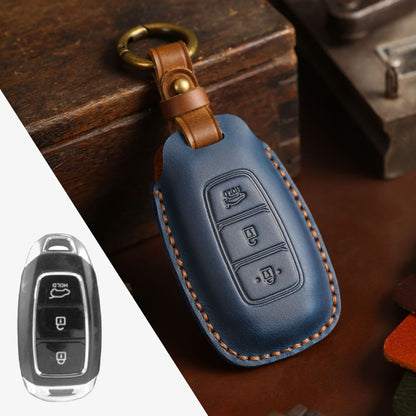 Hyundai IX25 Festa IX35 Leather Car Key Cover 3 Button